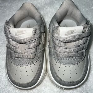 Size 4C Nike Force 1, white and grey. Worn maybe 6 times